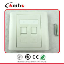 High Quality 1/2/4 Port Australia wall plate cat 6 rj45 receptacle